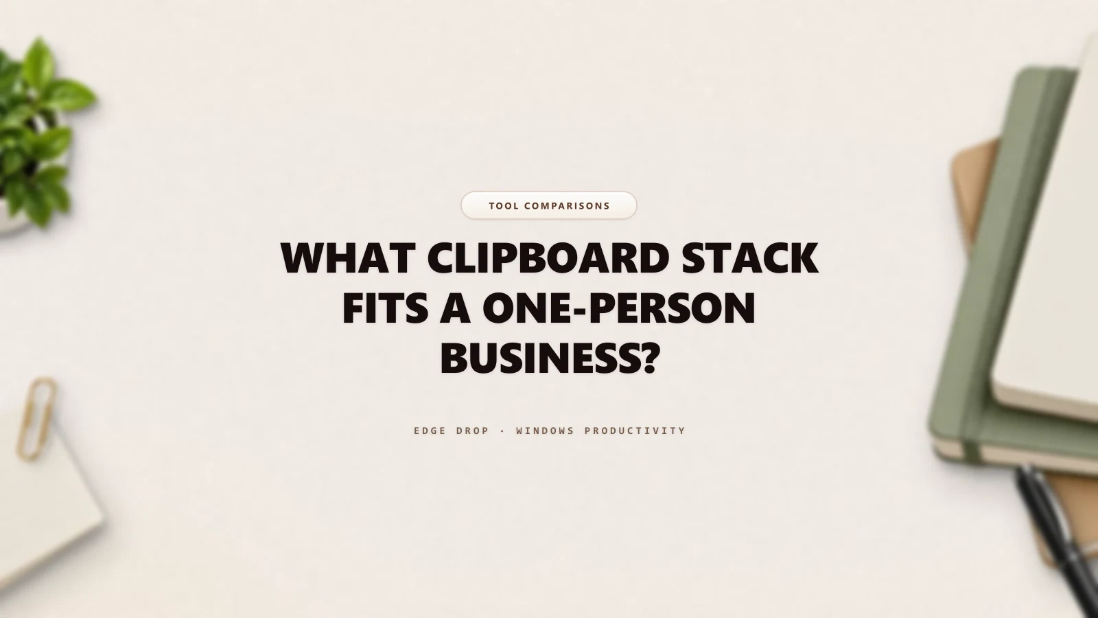 What Clipboard Stack Fits a One-Person Business? — Edge Drop Guide