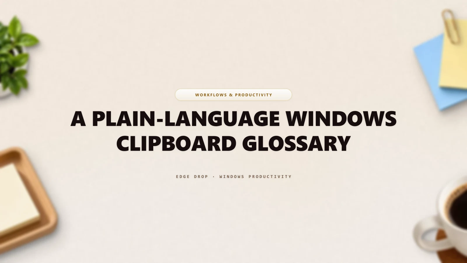 A Plain-Language Windows Clipboard Glossary — Edge Drop Guide