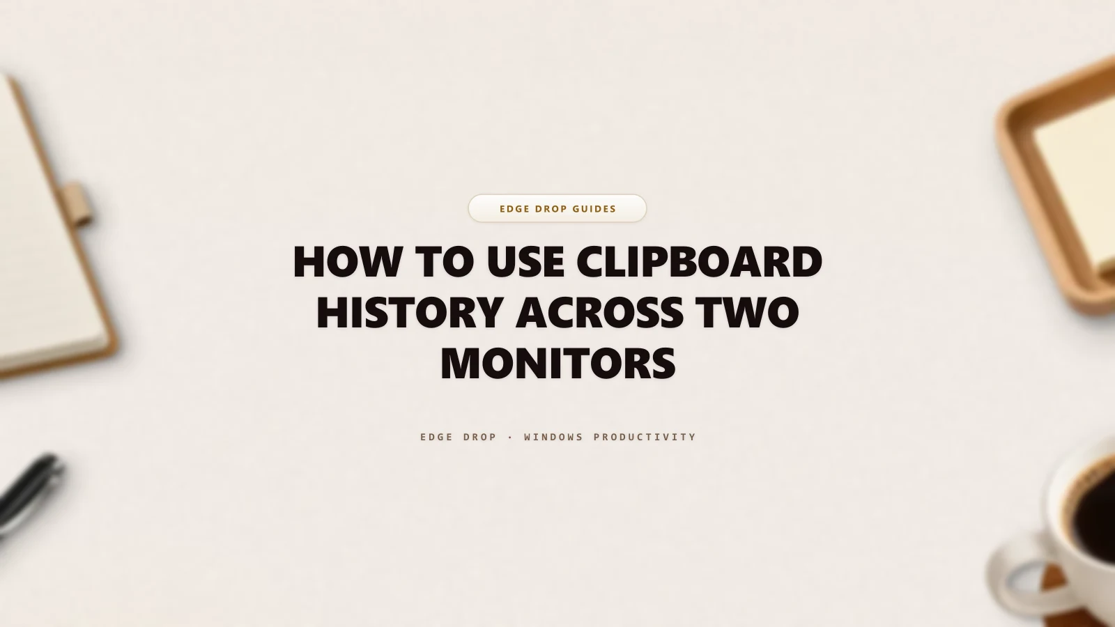 How to Use Clipboard History Across Two Monitors — Edge Drop Guide