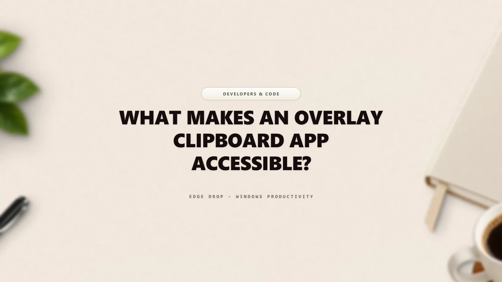 What Makes an Overlay Clipboard App Accessible? — Edge Drop Guide
