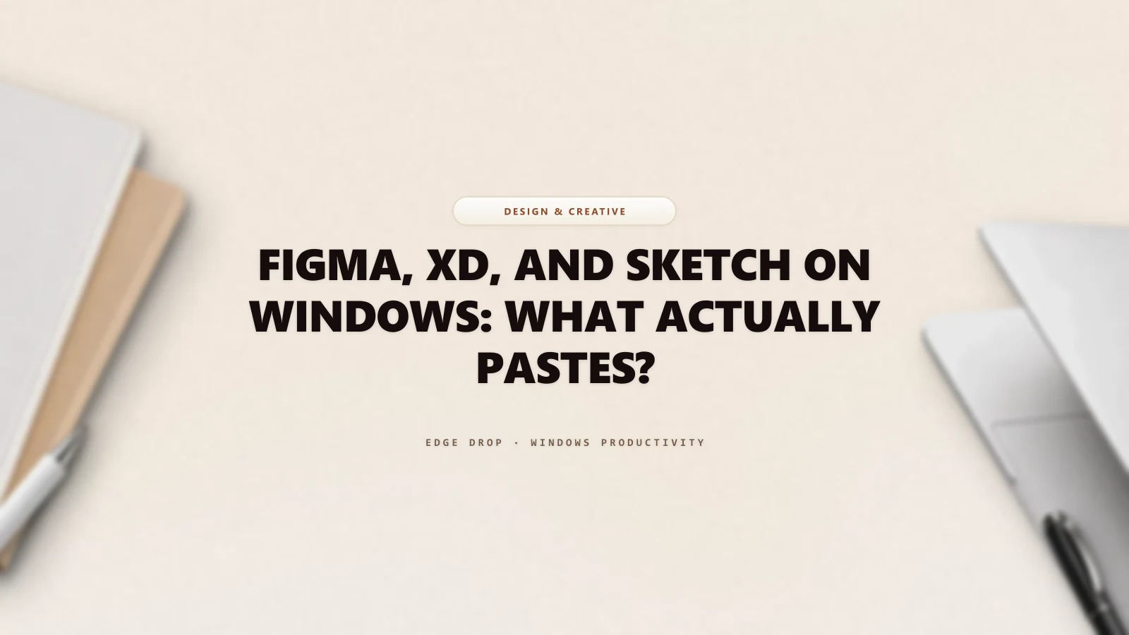 Figma, XD, and Sketch on Windows: What Actually Pastes? — Edge Drop Guide