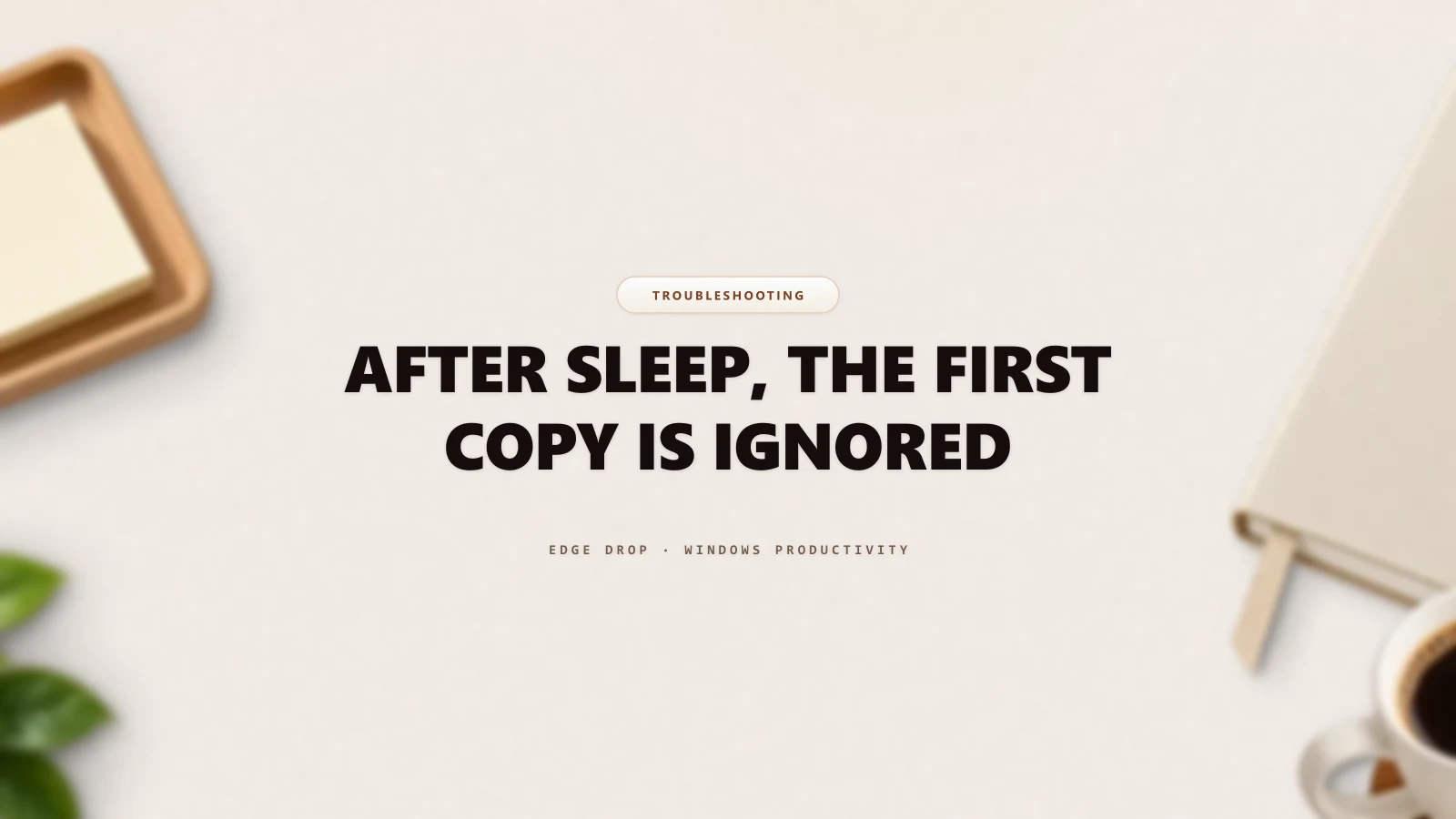 After Sleep, the First Copy Is Ignored — Edge Drop Guide