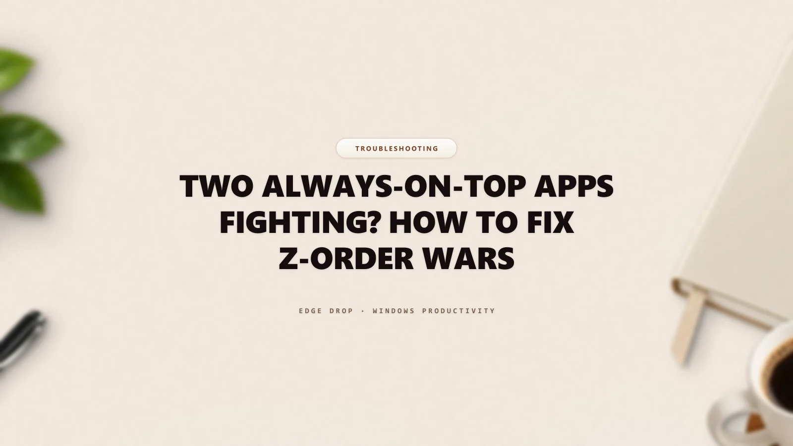 Two Always-on-Top Apps Fighting? How to Fix Z-Order Wars — Edge Drop Guide