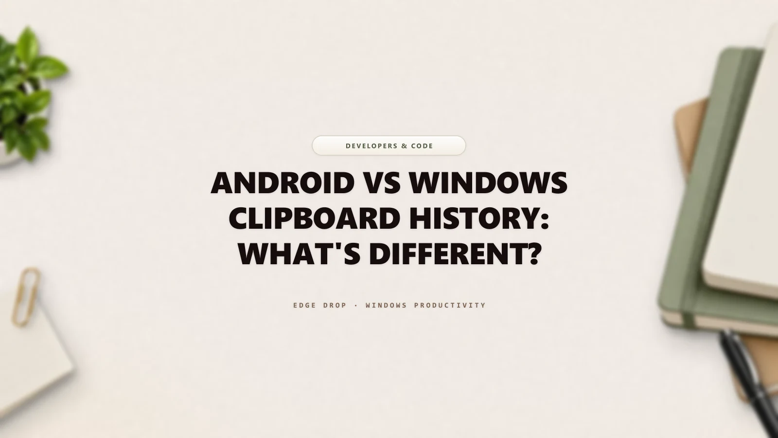 Android vs Windows Clipboard History: What's Different? — Edge Drop Guide