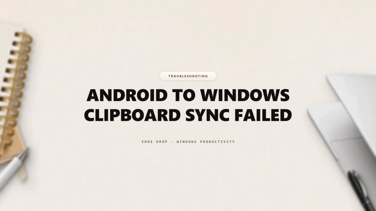 Android to Windows Clipboard Sync Failed — Edge Drop Guide