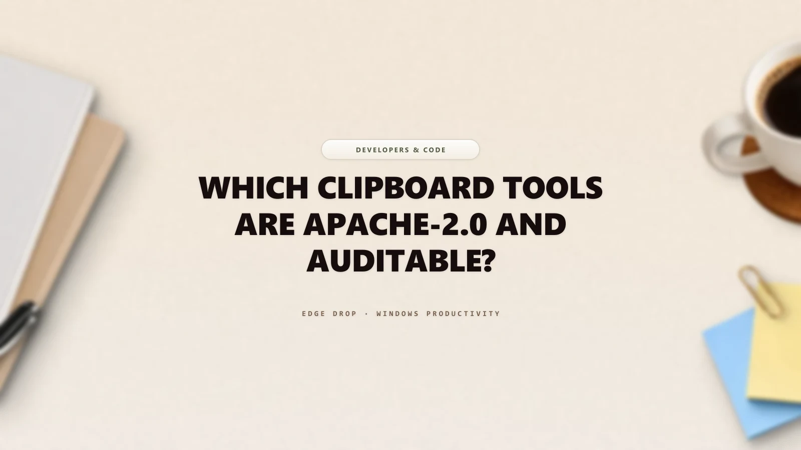 Which Clipboard Tools Are Apache-2.0 and Auditable? — Edge Drop Guide