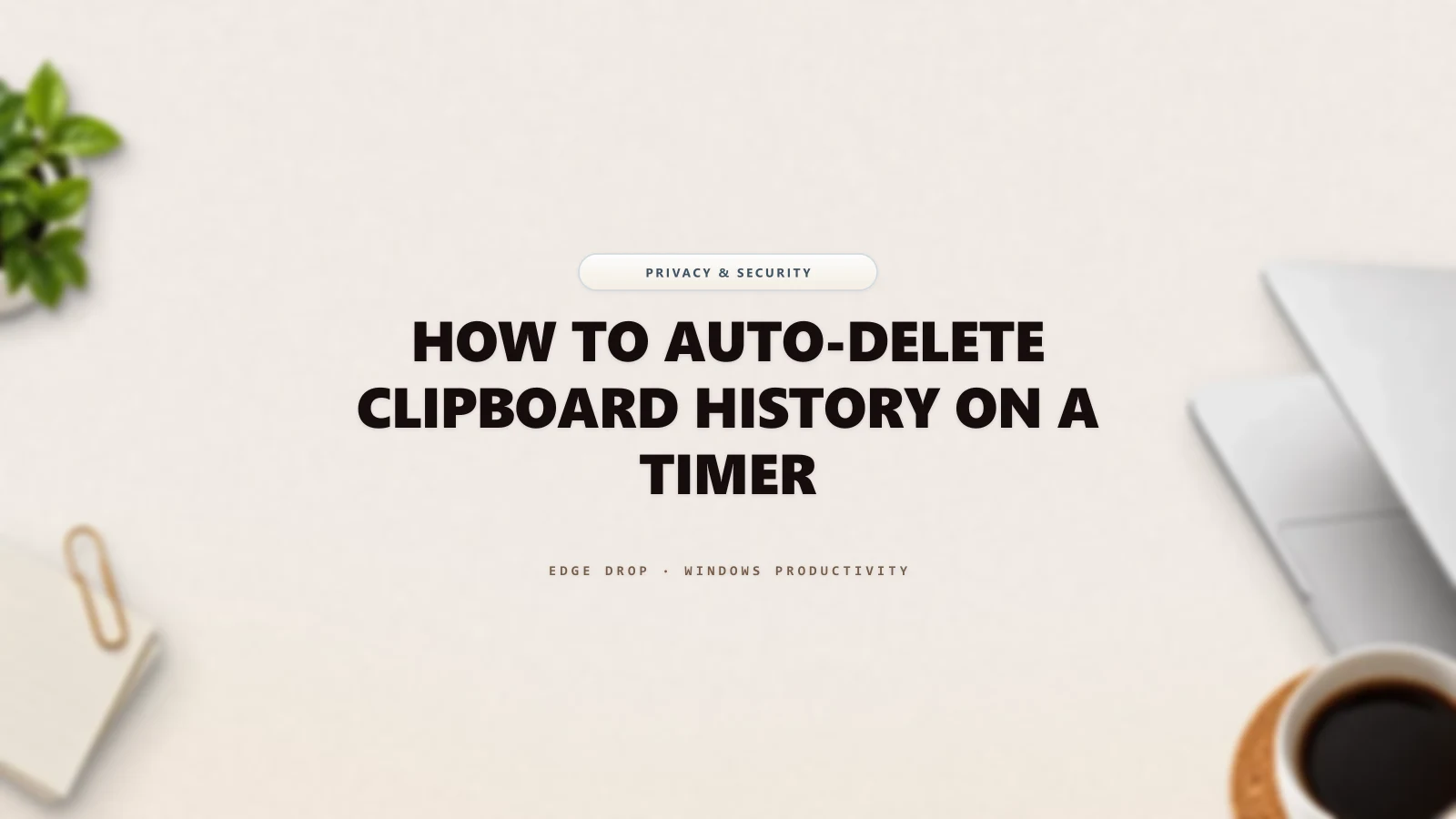 How to Auto-Delete Clipboard History on a Timer — Edge Drop Guide