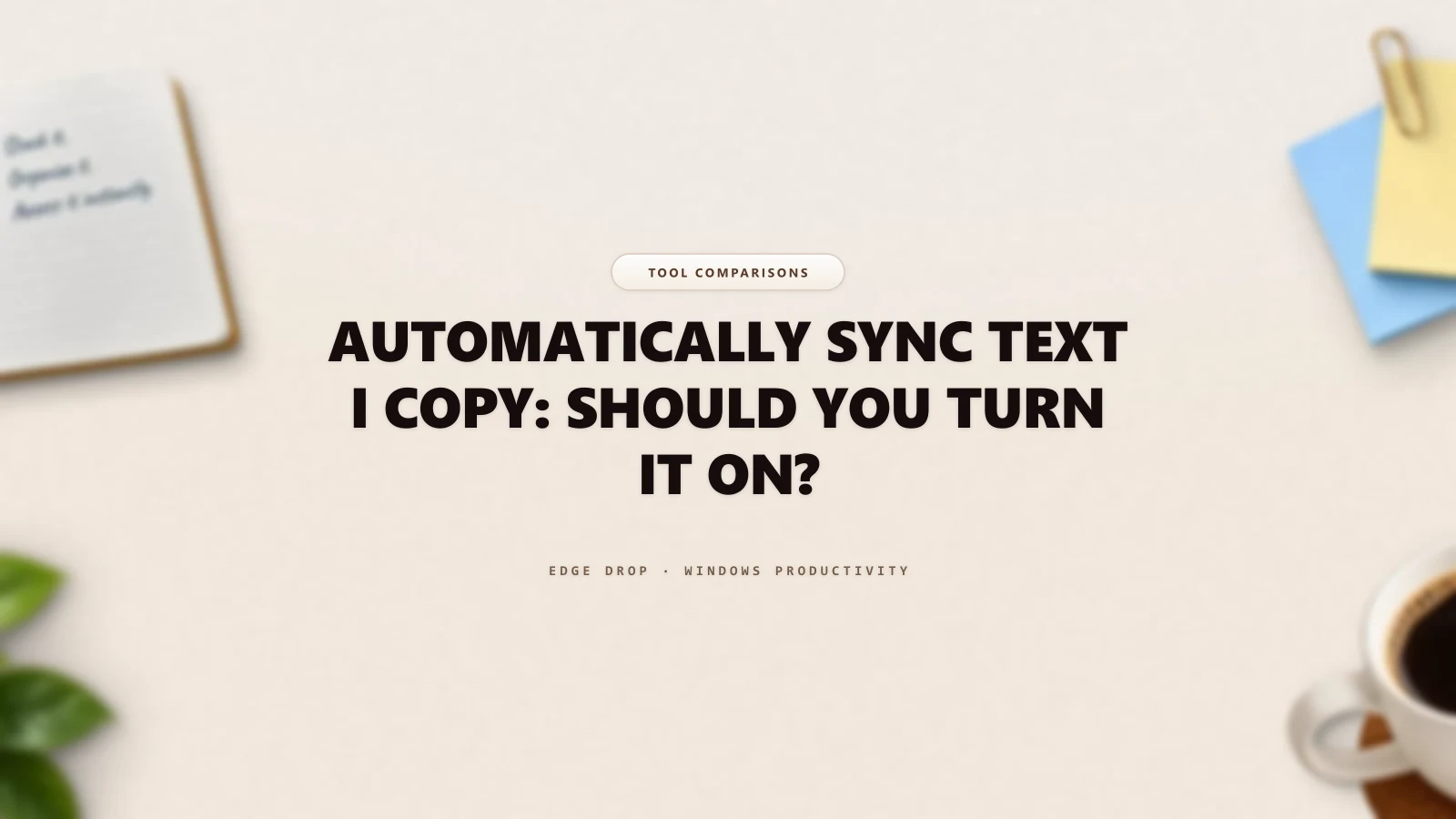 Automatically Sync Text I Copy: Should You Turn It On? — Edge Drop Guide