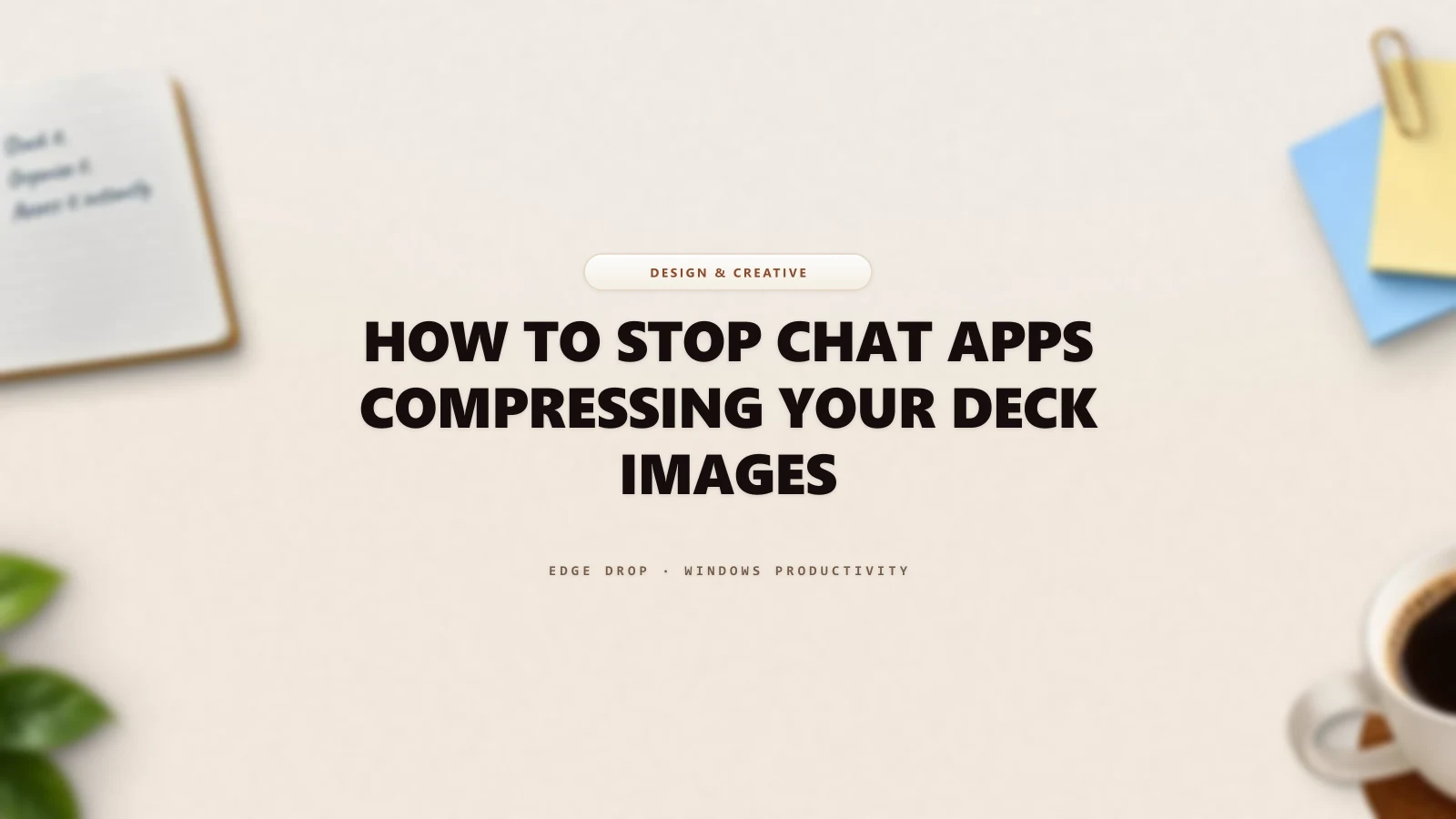 How to Stop Chat Apps Compressing Your Deck Images — Edge Drop Guide