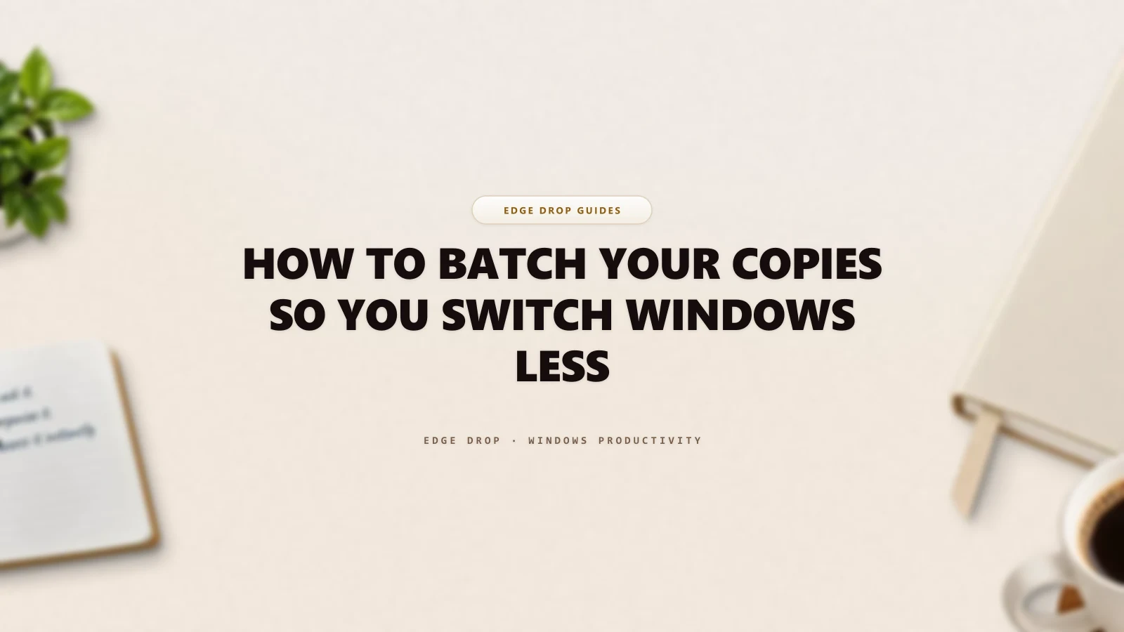 How to Batch Your Copies So You Switch Windows Less — Edge Drop Guide