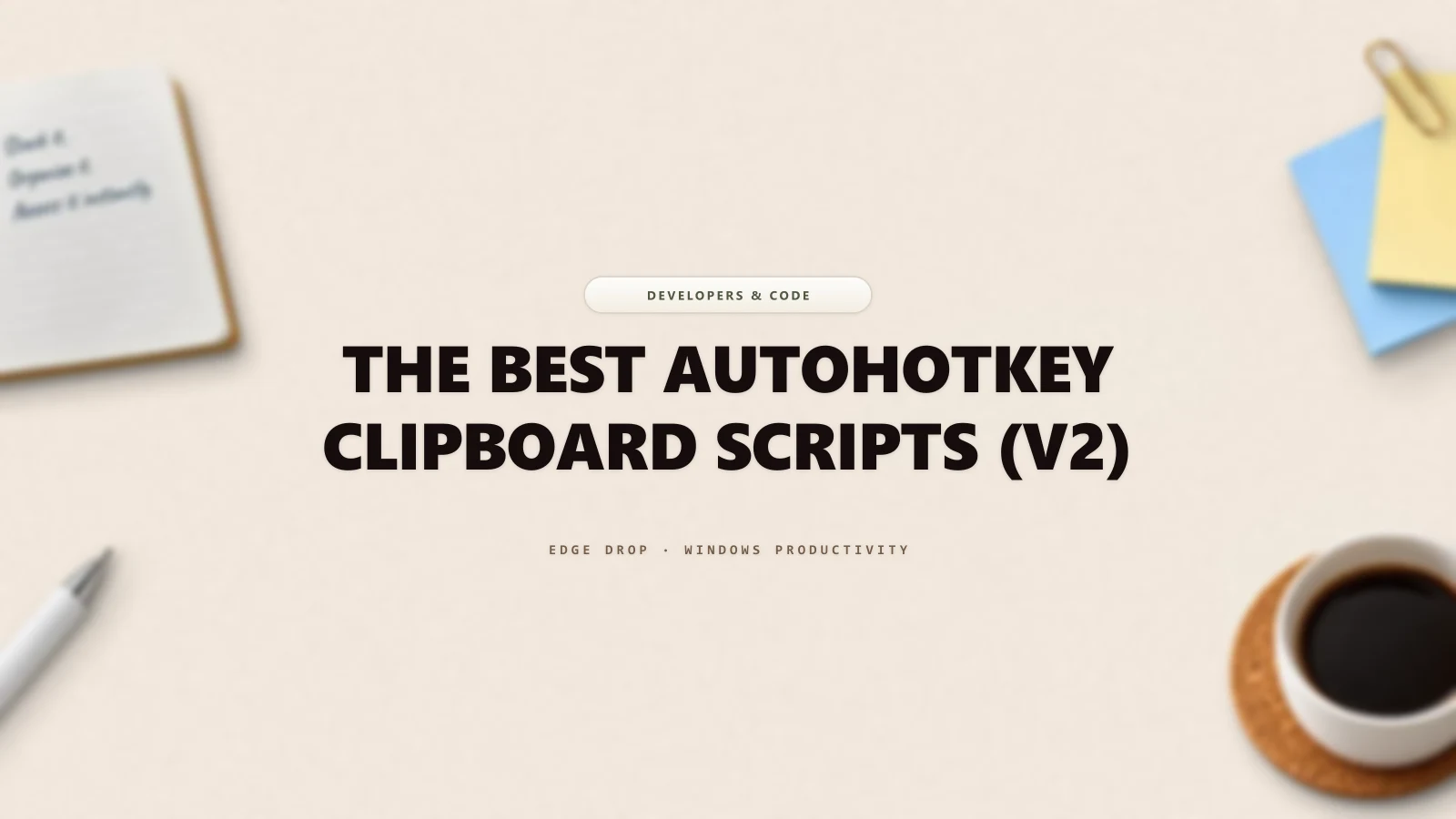 The Best AutoHotkey Clipboard Scripts (v2) — Edge Drop Guide