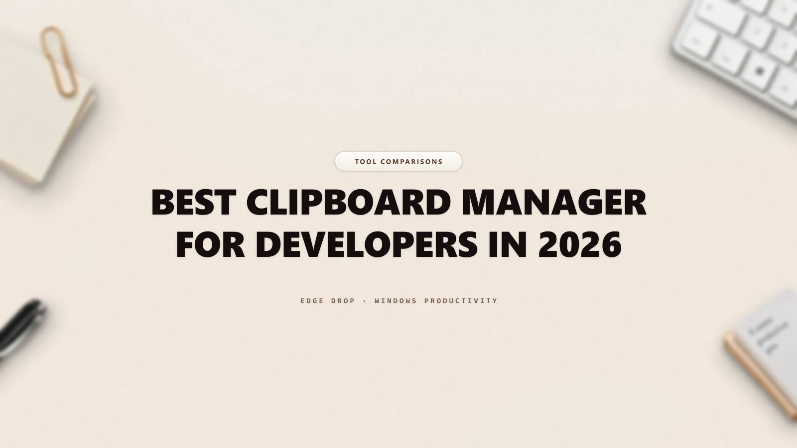 Best Clipboard Manager for Developers in 2026 — Edge Drop Guide
