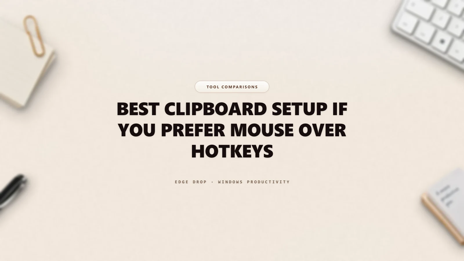 Best Clipboard Setup If You Prefer Mouse Over Hotkeys — Edge Drop Guide