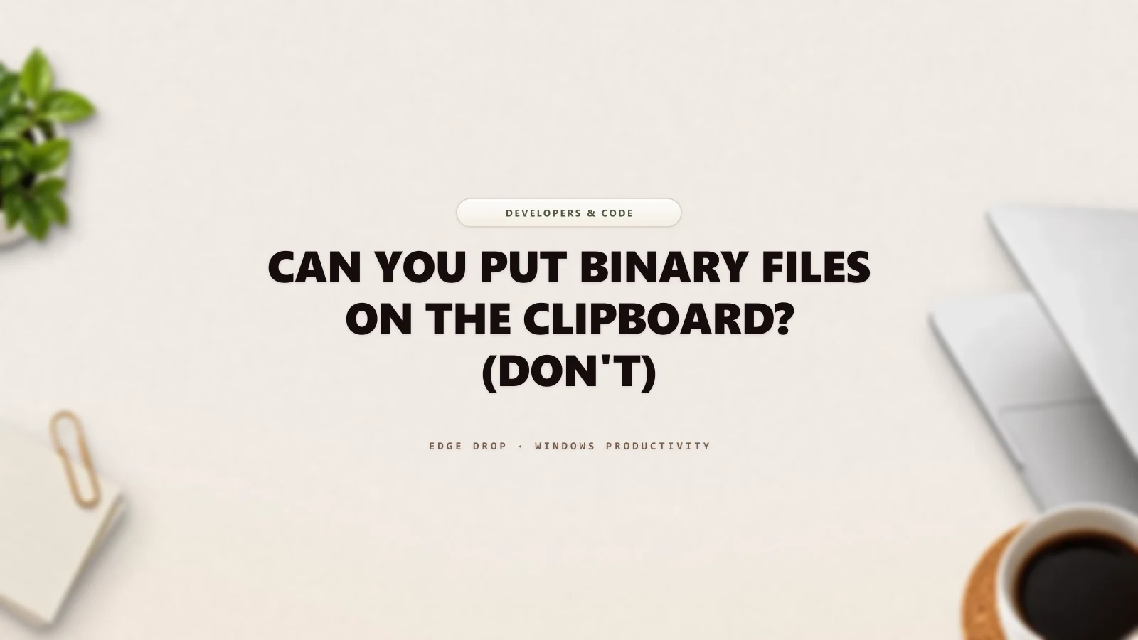 Can You Put Binary Files on the Clipboard? (Don't) — Edge Drop Guide