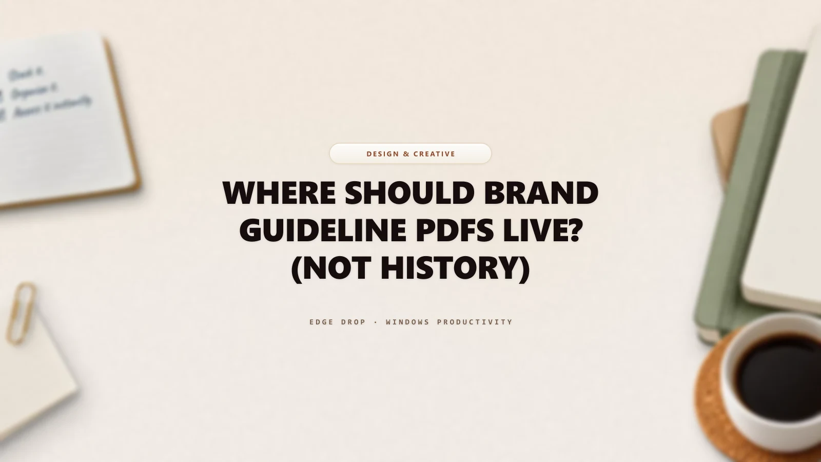 Where Should Brand Guideline PDFs Live? (Not History) — Edge Drop Guide