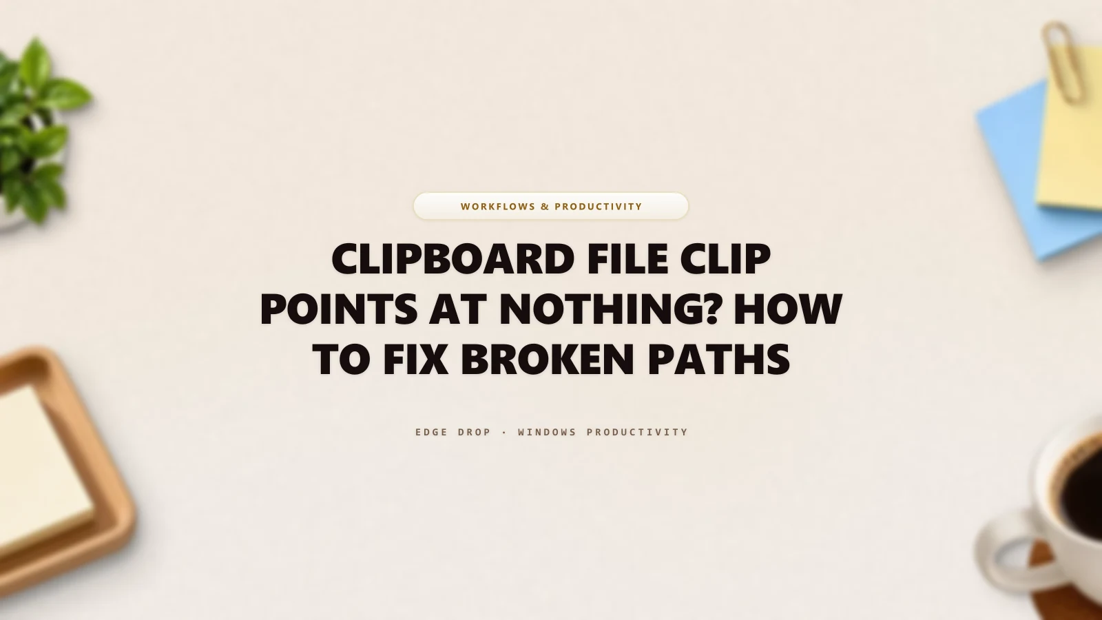 Clipboard File Clip Points at Nothing? How to Fix Broken Paths — Edge Drop Guide
