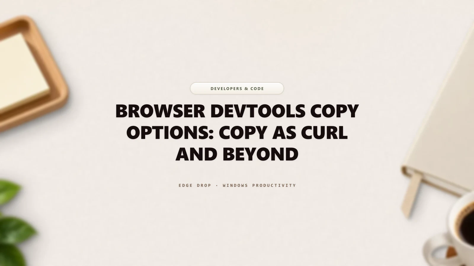 Browser DevTools Copy Options: Copy as cURL and Beyond — Edge Drop Guide