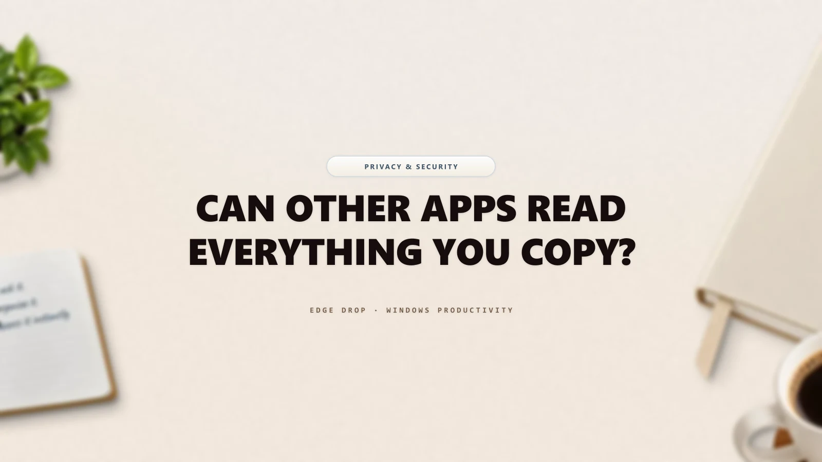 Can Other Apps Read Everything You Copy? — Edge Drop Guide