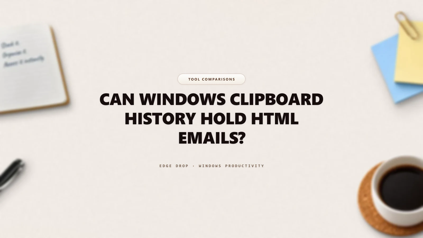 Can Windows Clipboard History Hold HTML Emails? — Edge Drop Guide