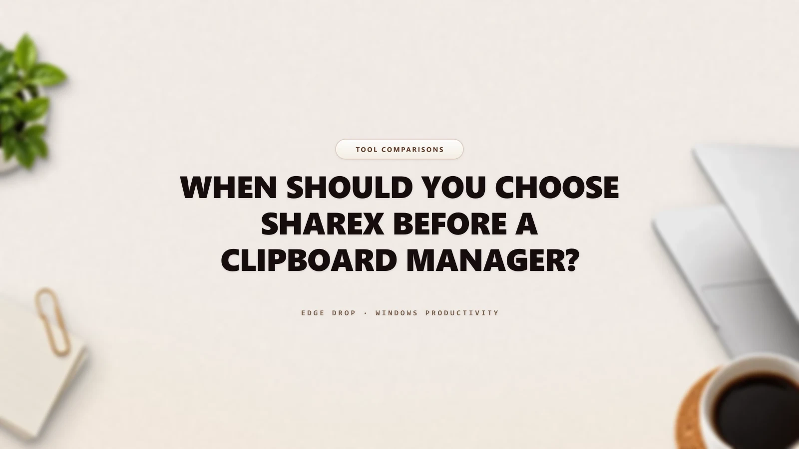 When Should You Choose ShareX Before a Clipboard Manager? — Edge Drop Guide