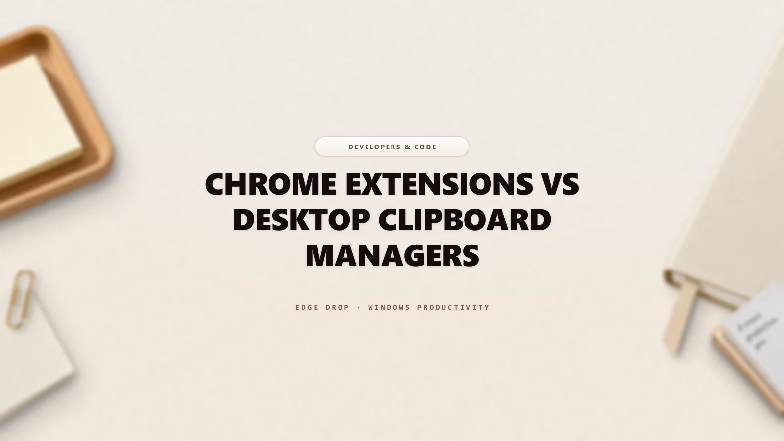 Chrome Extensions vs Desktop Clipboard Managers — Edge Drop Guide