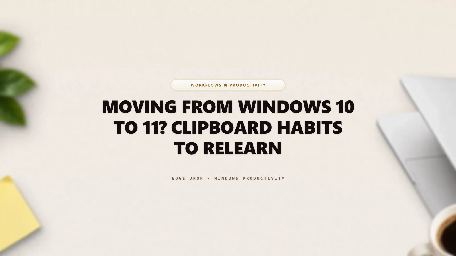 Moving From Windows 10 to 11? Clipboard Habits to Relearn — Edge Drop Guide