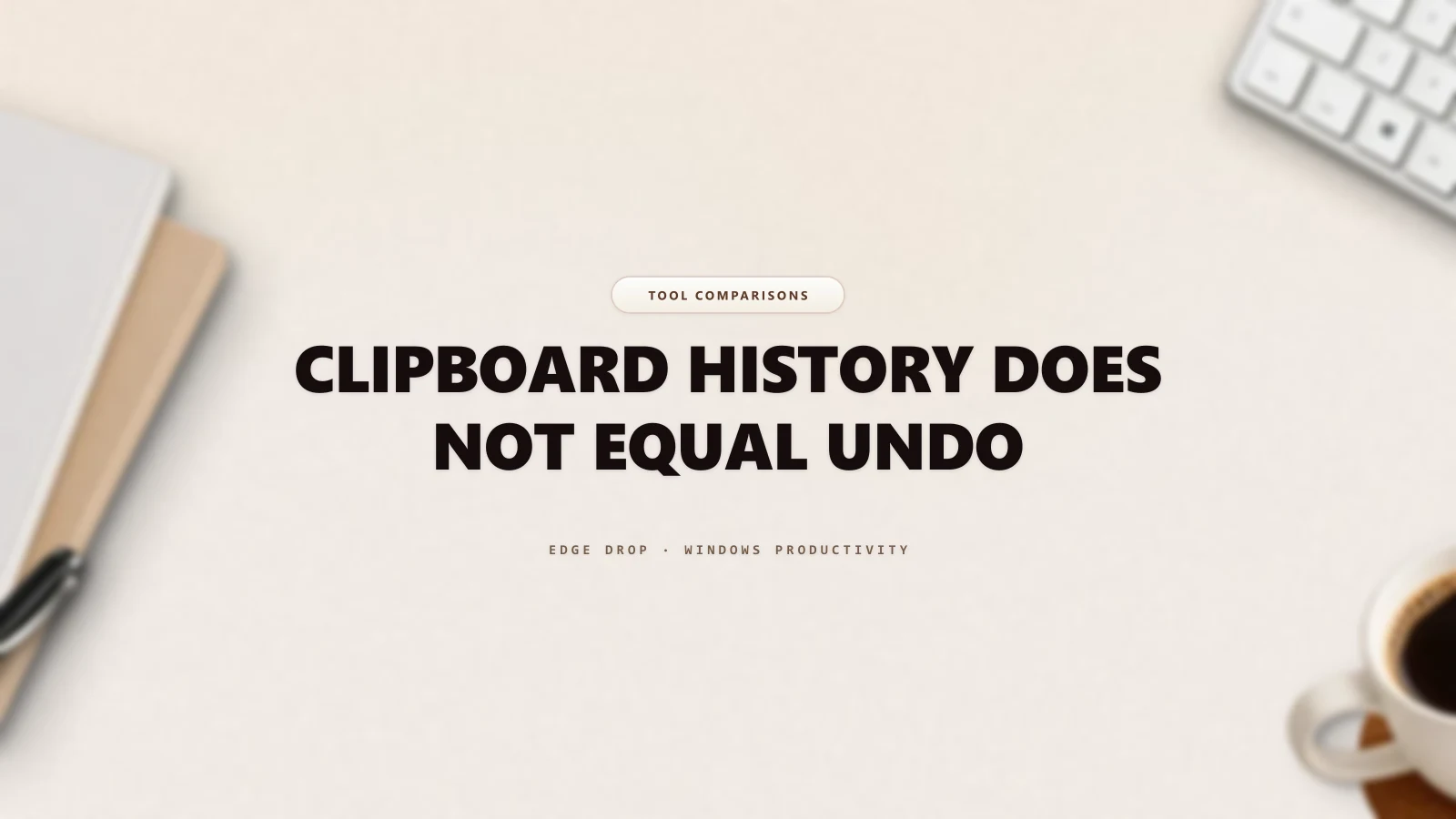 Clipboard History Does Not Equal Undo — Edge Drop Guide