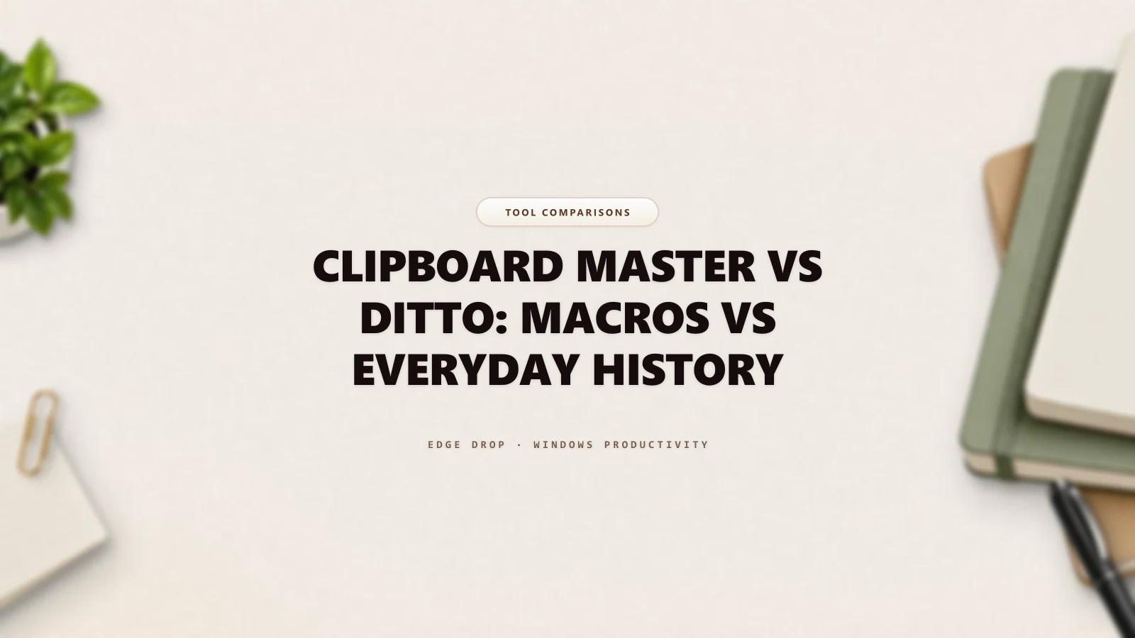 Clipboard Master vs Ditto: Macros vs Everyday History — Edge Drop Guide