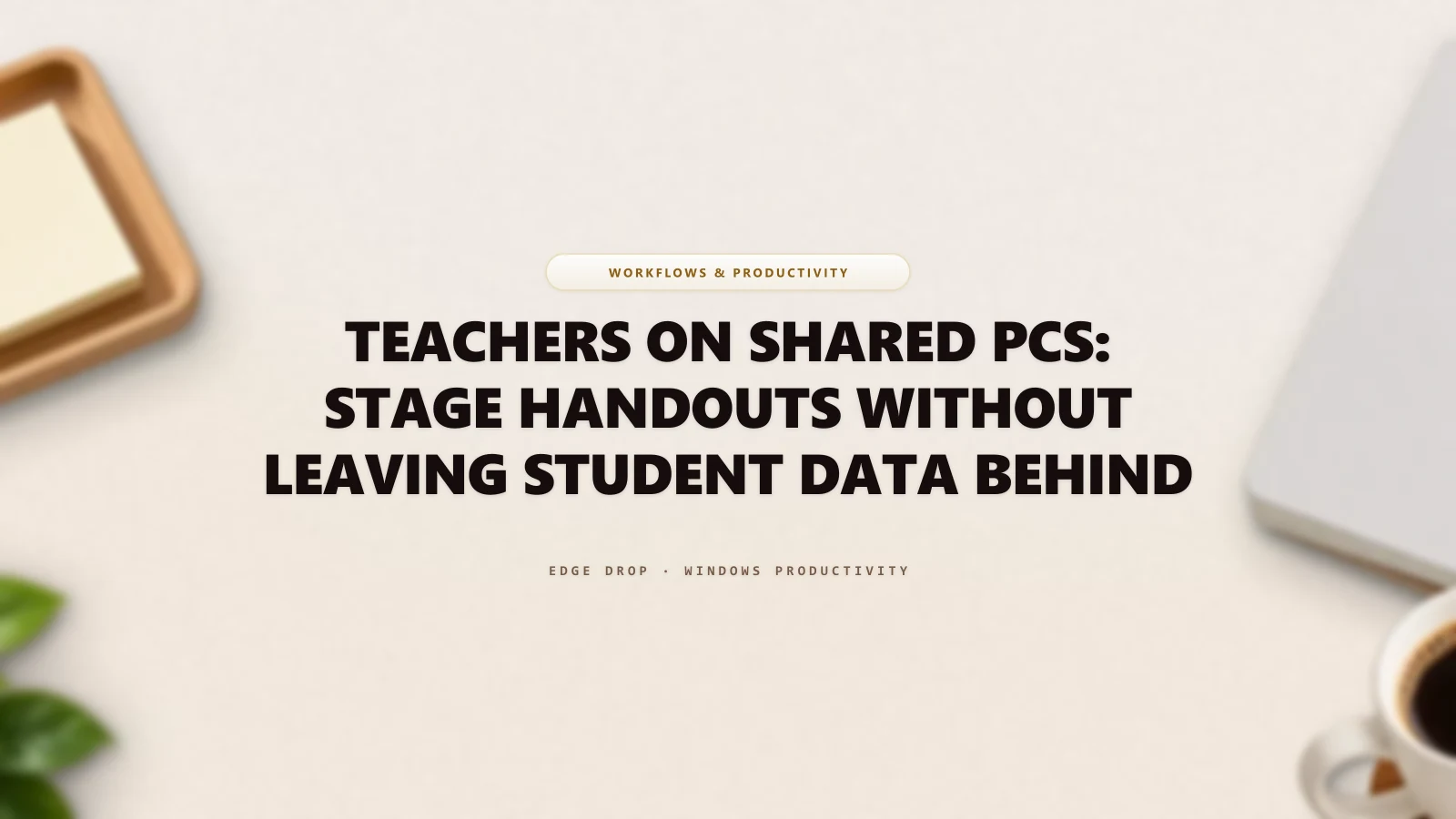 Teachers on Shared PCs: Stage Handouts Without Leaving Student Data Behind — Edge Drop Guide