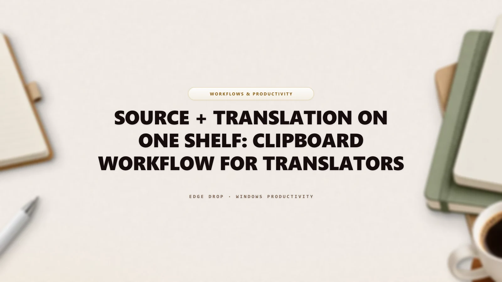 Source + Translation on One Shelf: Clipboard Workflow for Translators — Edge Drop Guide
