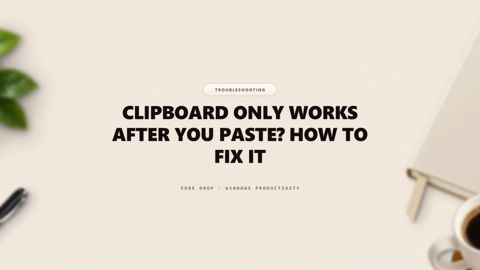 Clipboard Only Works After You Paste? How to Fix It — Edge Drop Guide