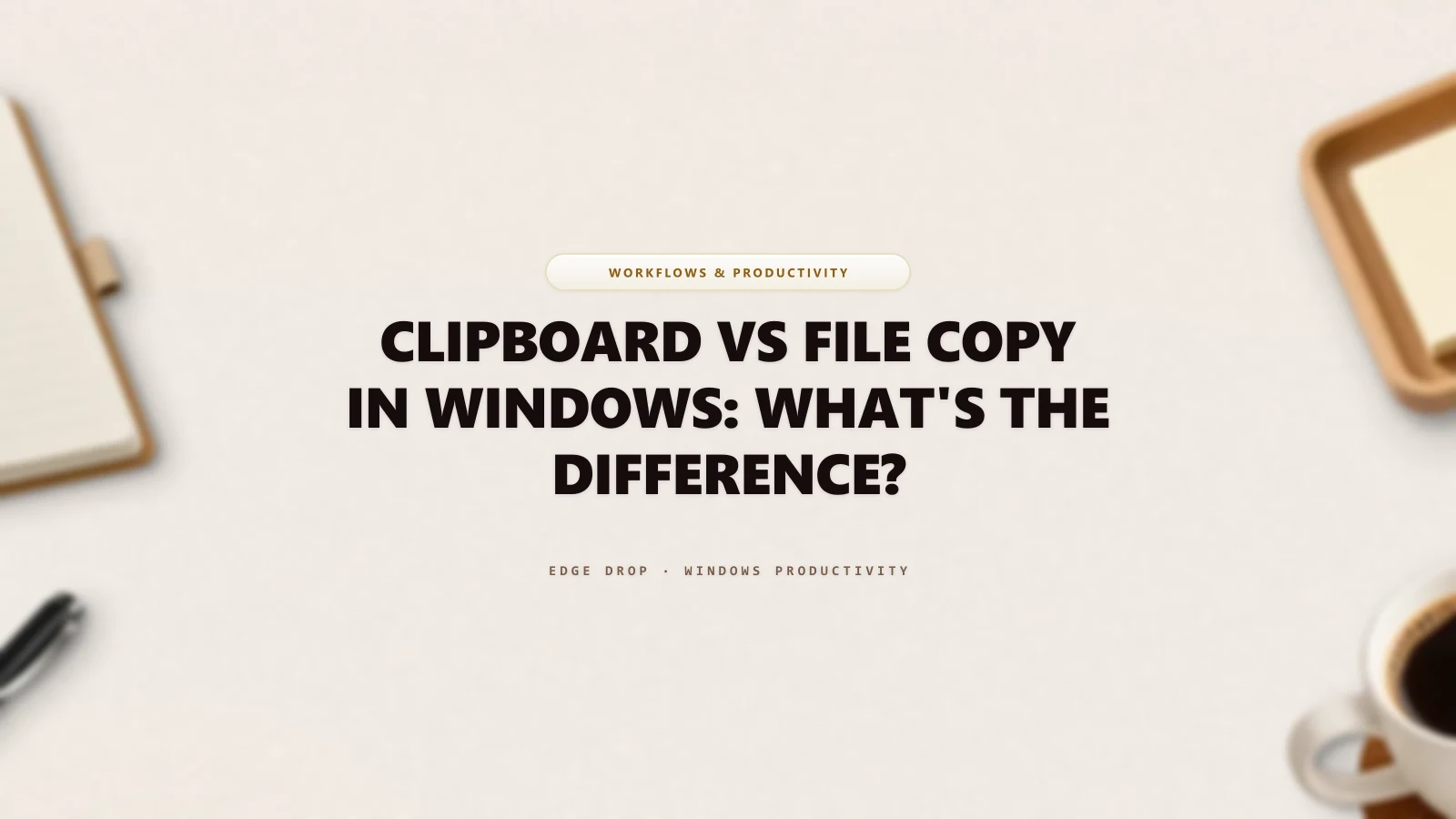 Clipboard vs File Copy in Windows: What's the Difference? — Edge Drop Guide
