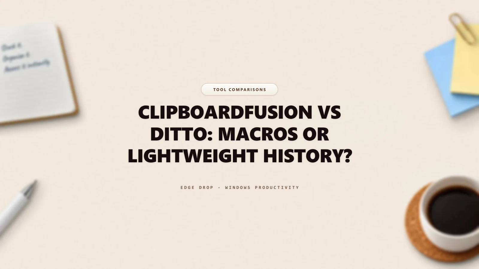 ClipboardFusion vs Ditto: Macros or Lightweight History? — Edge Drop Guide