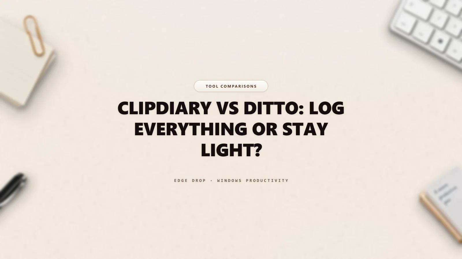 Clipdiary vs Ditto: Log Everything or Stay Light? — Edge Drop Guide