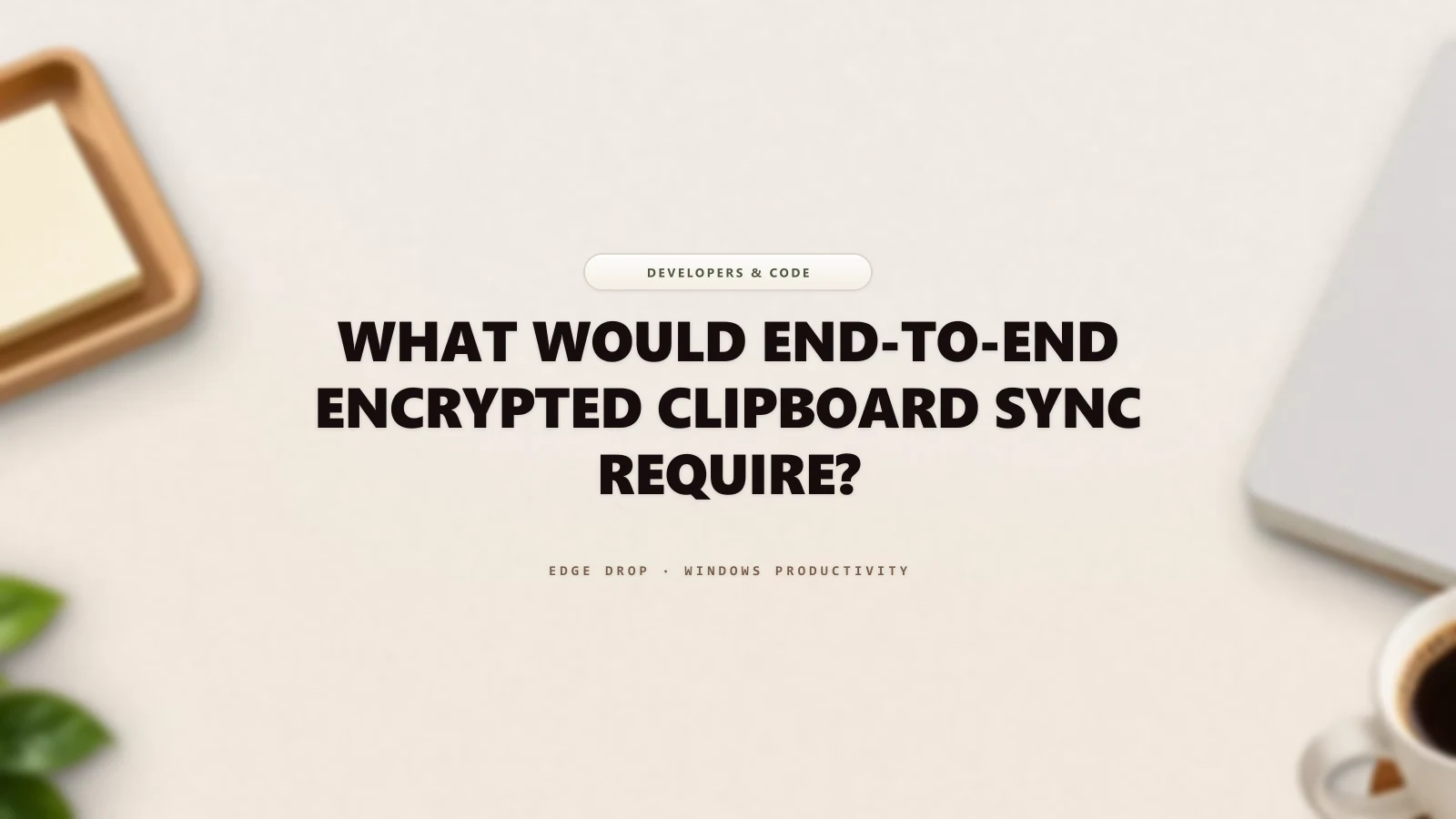 What Would End-to-End Encrypted Clipboard Sync Require? — Edge Drop Guide