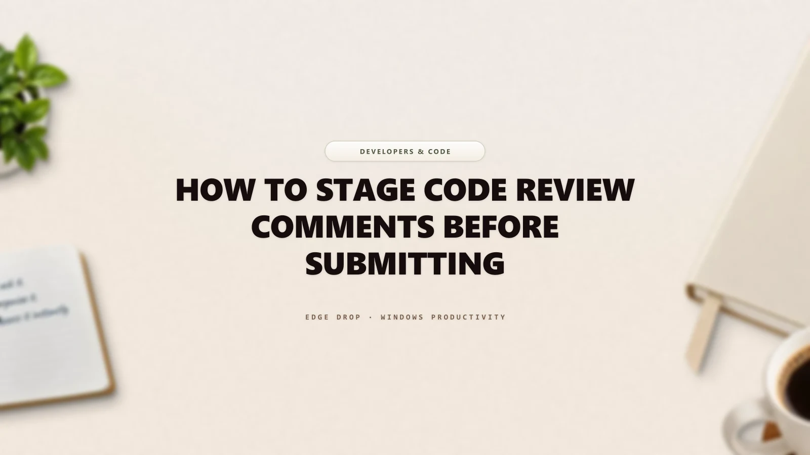 How to Stage Code Review Comments Before Submitting — Edge Drop Guide