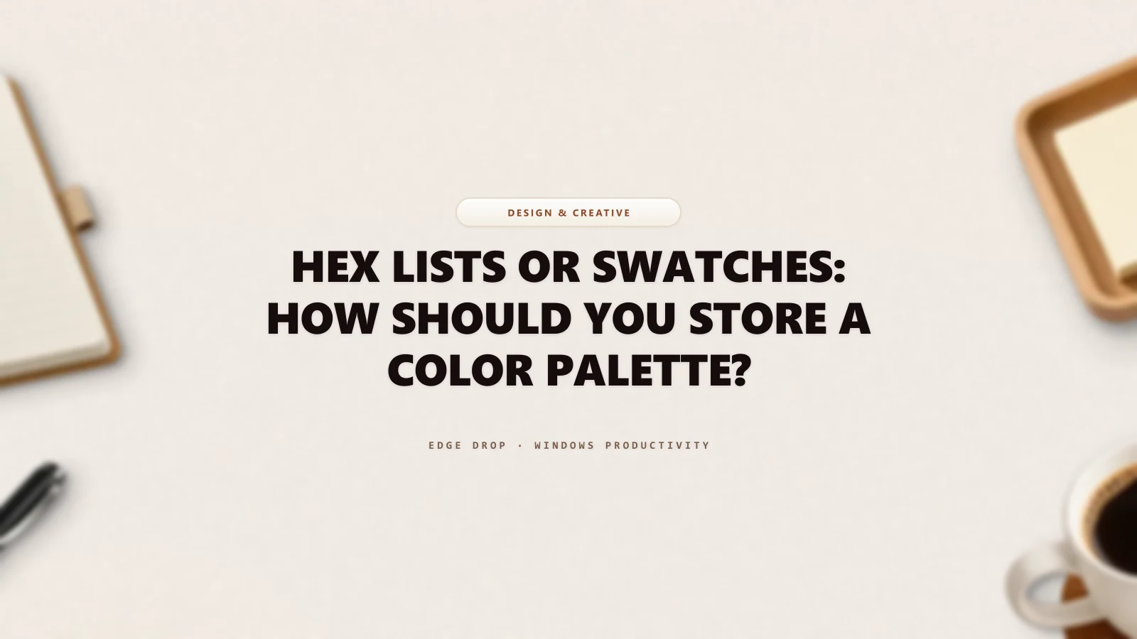Hex Lists or Swatches: How Should You Store a Color Palette? — Edge Drop Guide