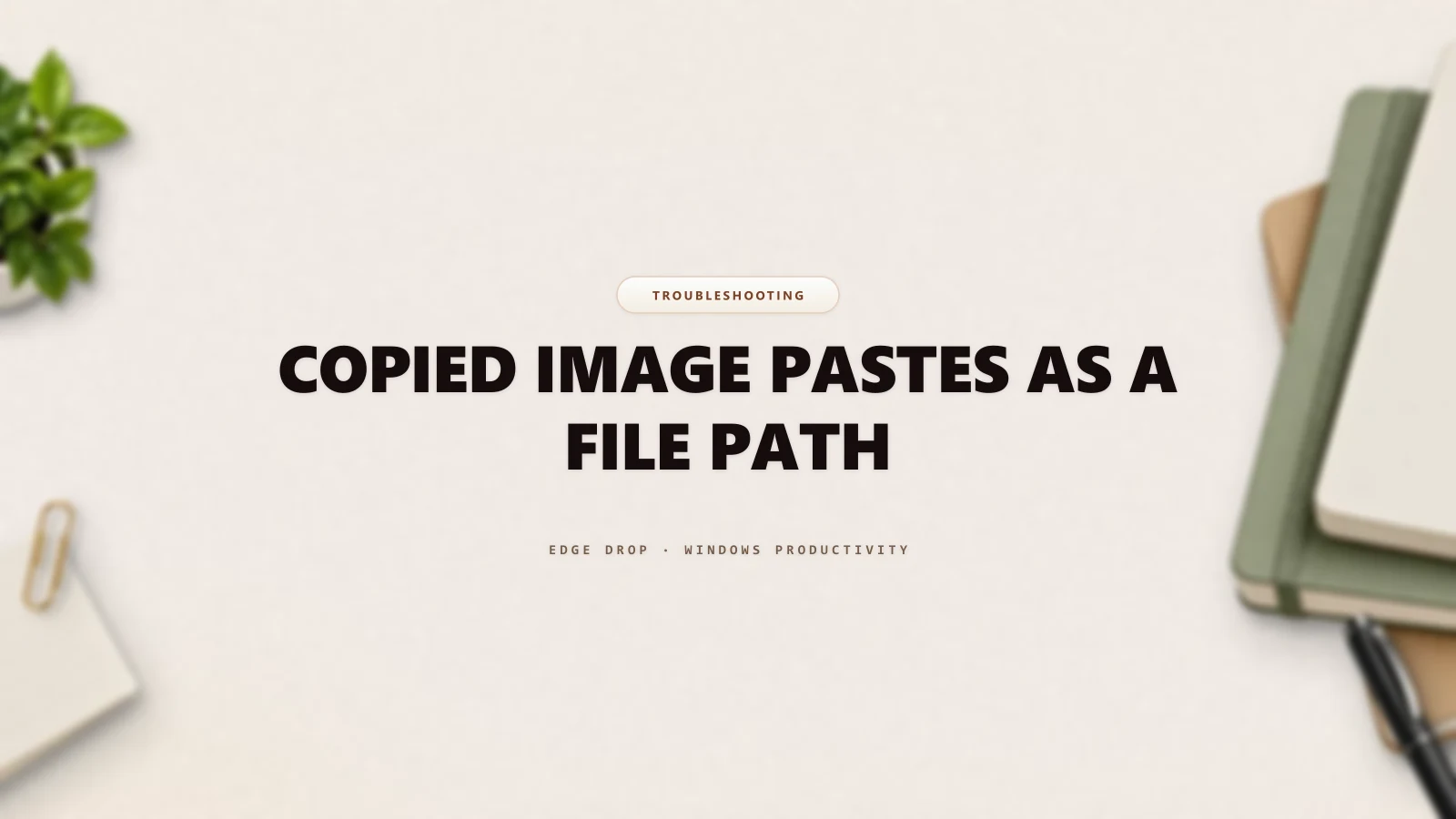 Copied Image Pastes as a File Path — Edge Drop Guide
