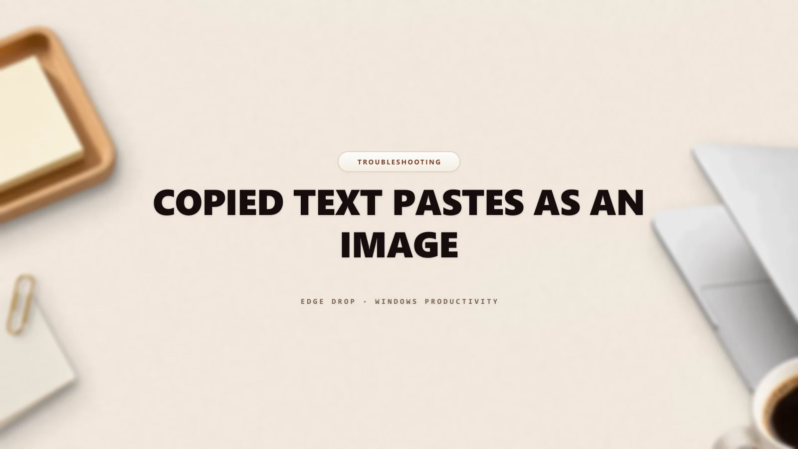 Copied Text Pastes as an Image — Edge Drop Guide
