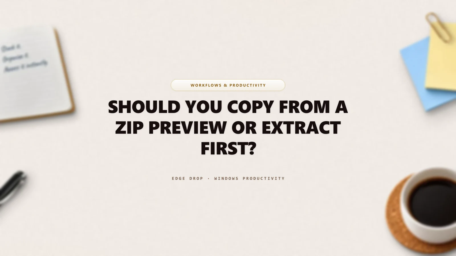 Should You Copy From a ZIP Preview or Extract First? — Edge Drop Guide