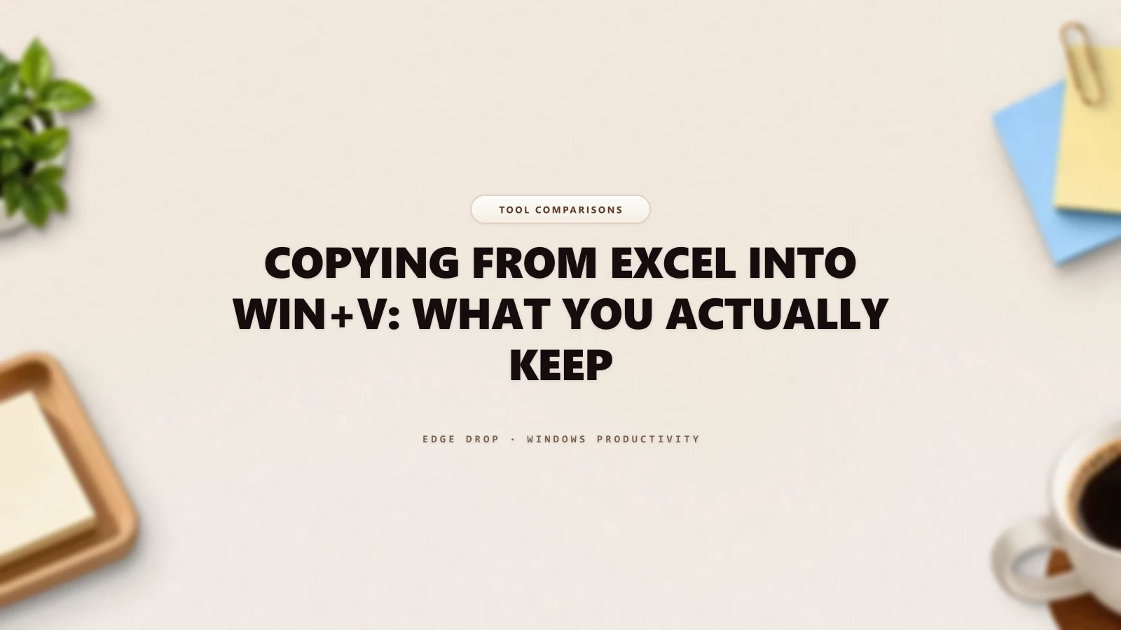 Copying From Excel Into Win+V: What You Actually Keep — Edge Drop Guide