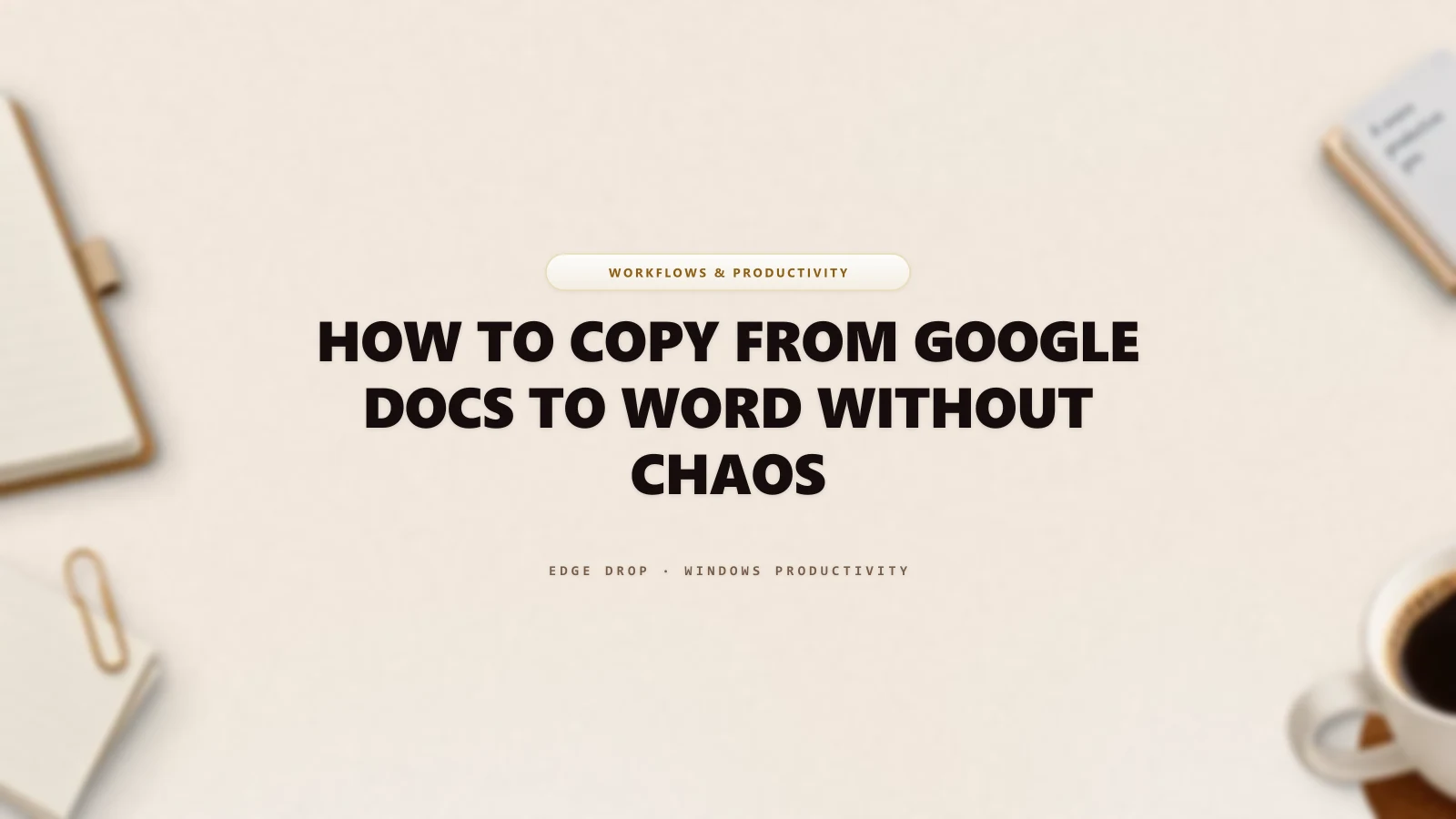 How to Copy From Google Docs to Word Without Chaos — Edge Drop Guide