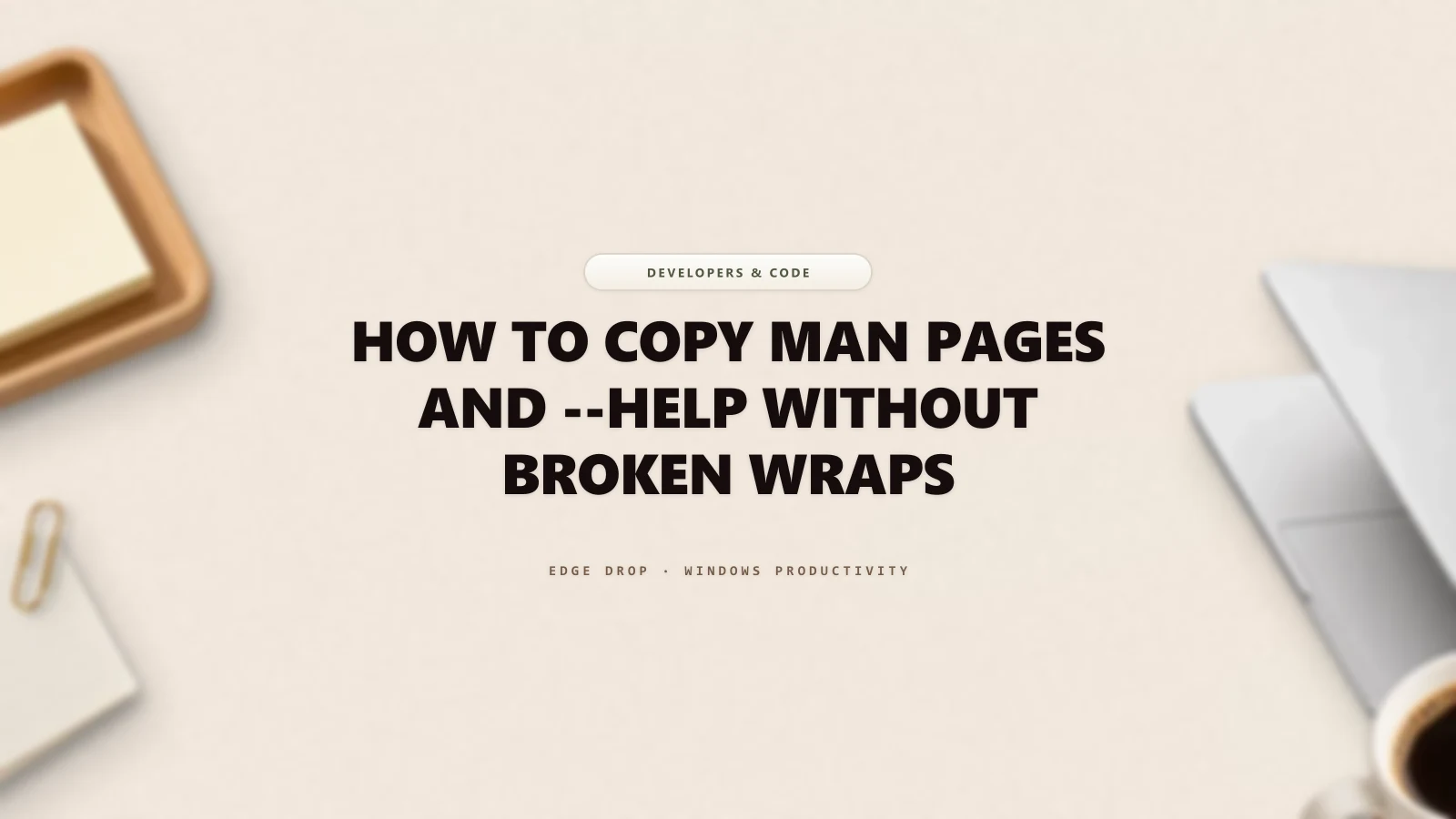 How to Copy man Pages and --help Without Broken Wraps — Edge Drop Guide