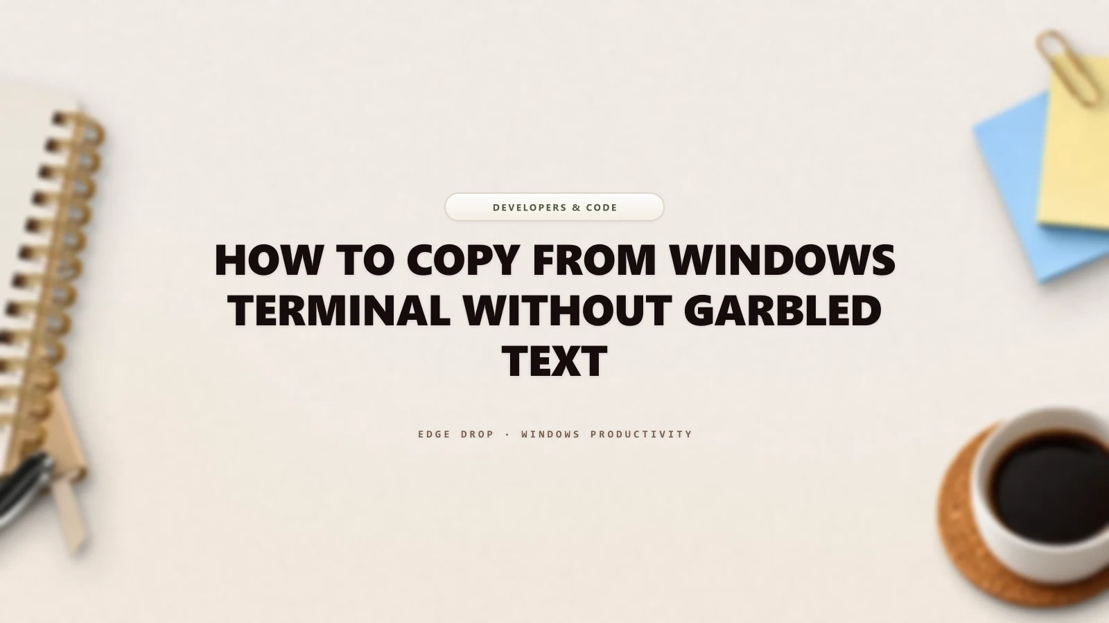 How to Copy From Windows Terminal Without Garbled Text — Edge Drop Guide