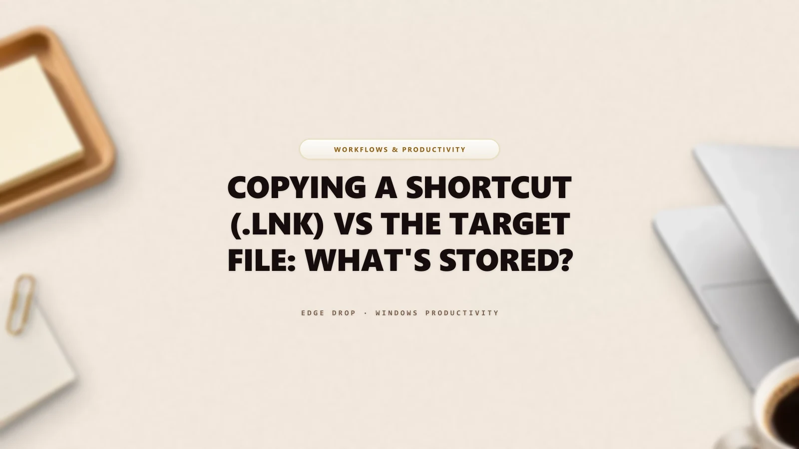 Copying a Shortcut (.lnk) vs the Target File: What's Stored? — Edge Drop Guide