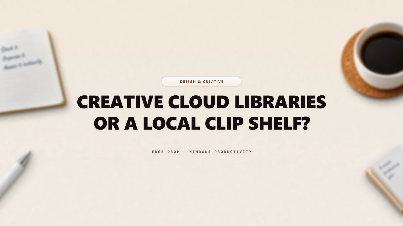 Creative Cloud Libraries or a Local Clip Shelf? — Edge Drop Guide