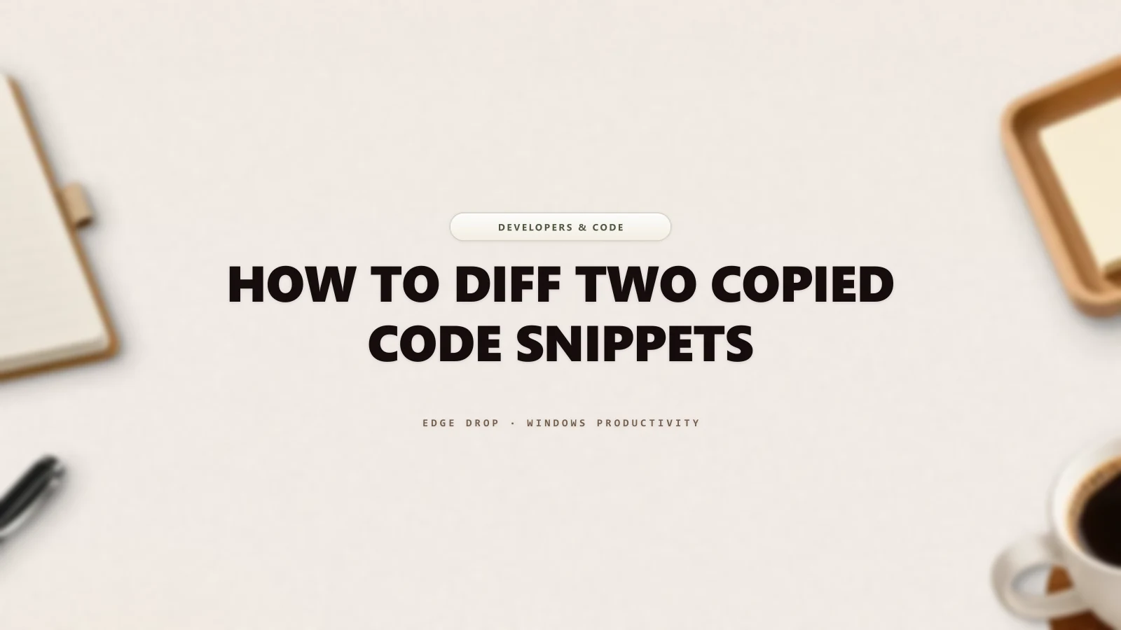 How to Diff Two Copied Code Snippets — Edge Drop Guide