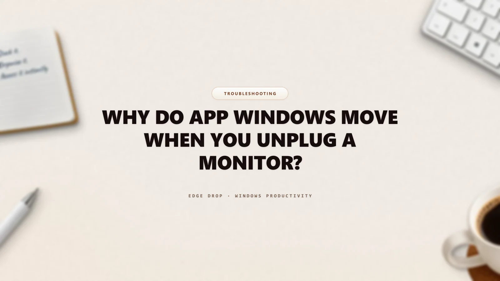 Why Do App Windows Move When You Unplug a Monitor? — Edge Drop Guide