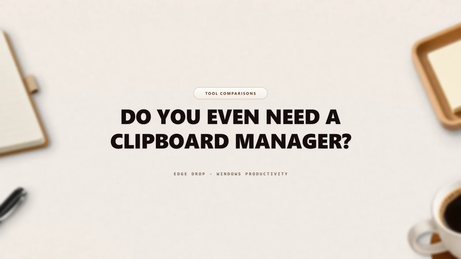 Do You Even Need a Clipboard Manager? — Edge Drop Guide
