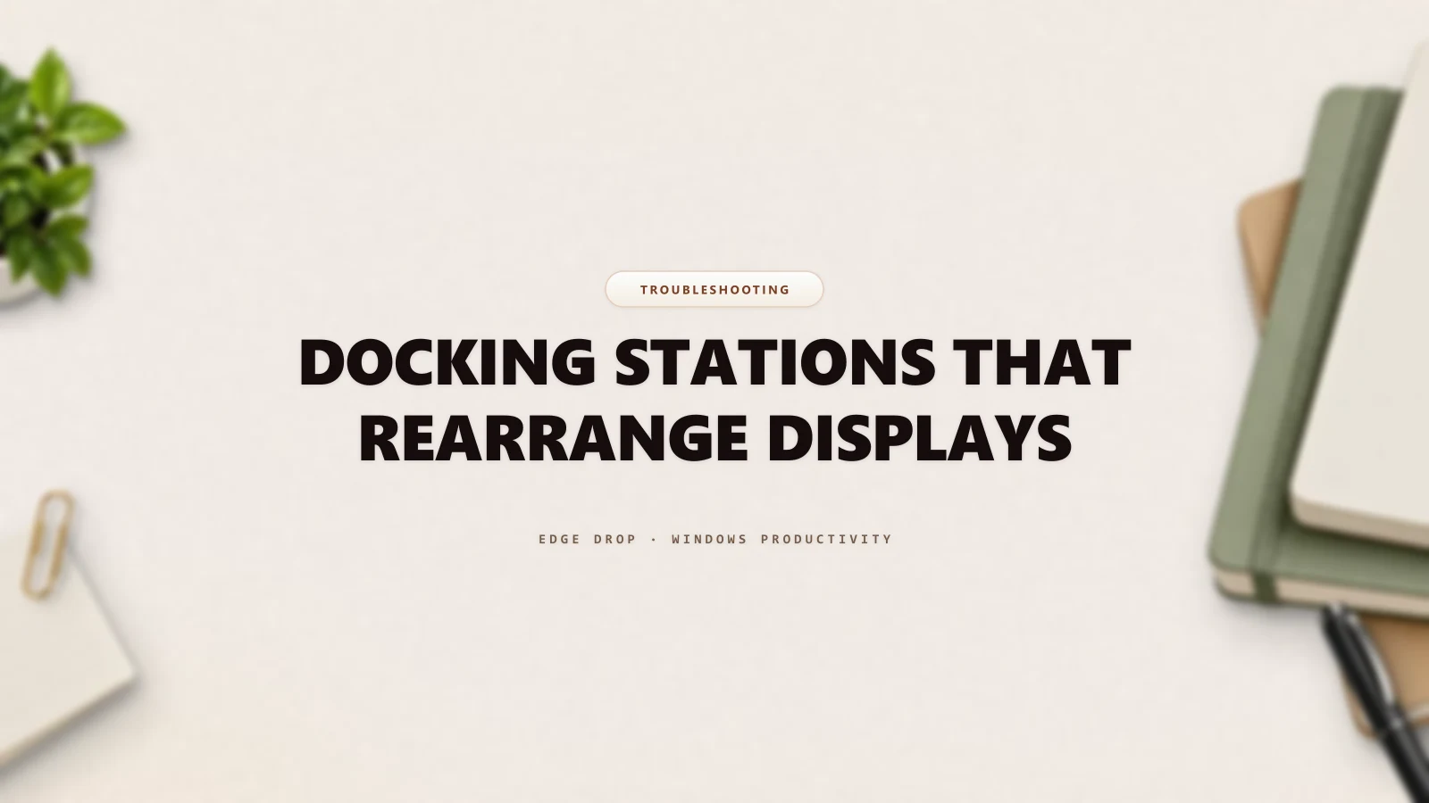 Docking Stations That Rearrange Displays — Edge Drop Guide